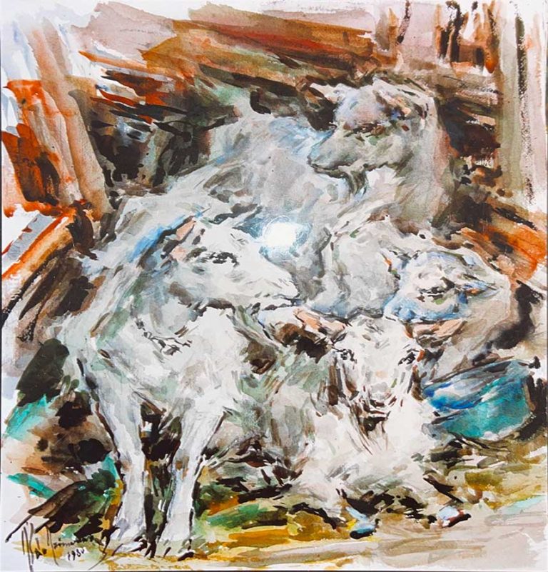 Capre – Acquerello – 50×70