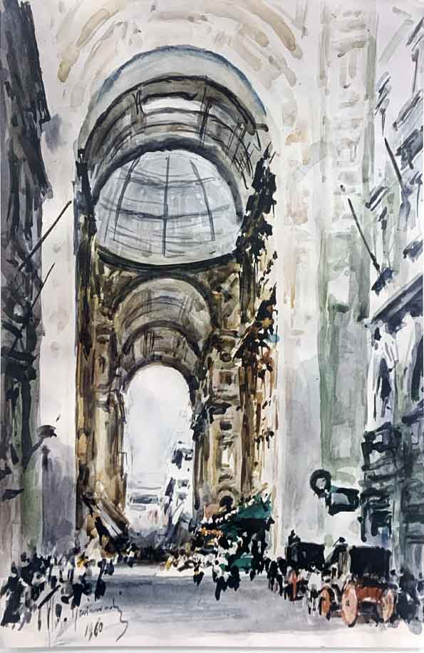 Galleria Vittorio Emanuele – Acquerello – 42×56